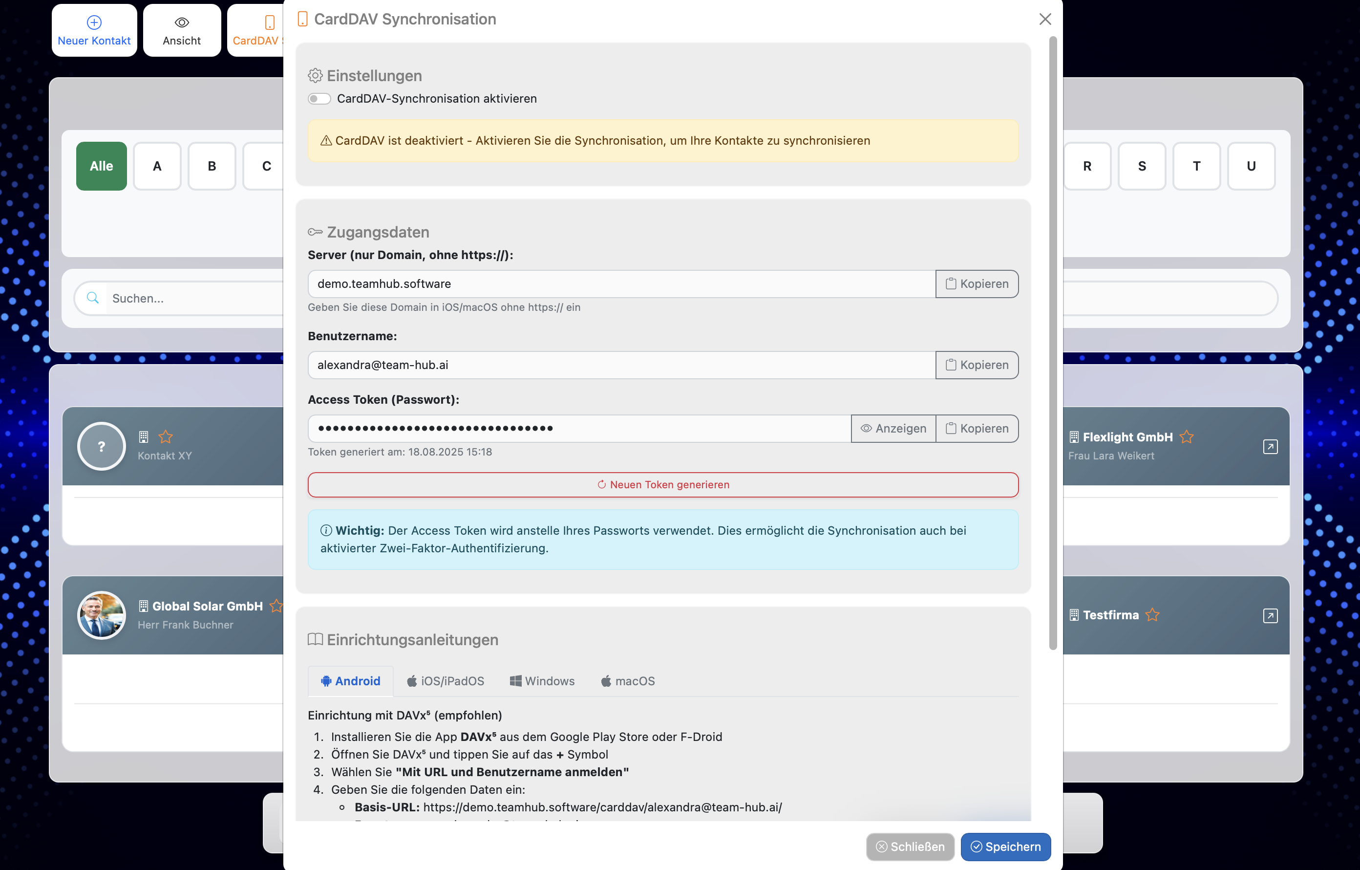 TeamHUB Dashboard Übersicht mit Projektstatistiken, Kreisdiagrammen für Aufgabenverteilung, Zeitachse und Team-Performance-Metriken